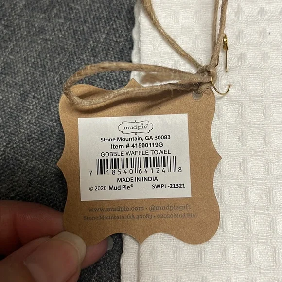 Mud Pie Gobble Waffle Towel - Picture 6 of 8